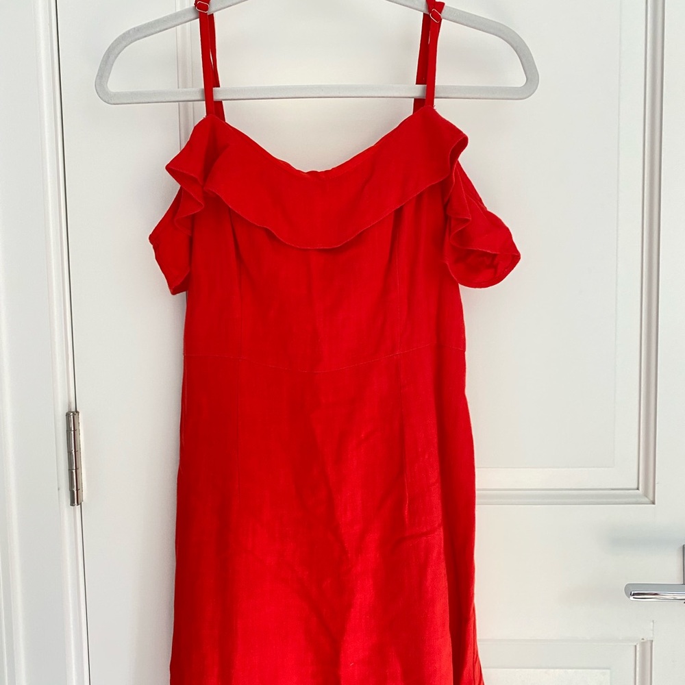 Aqua Dress with Off-Shoulder Detail